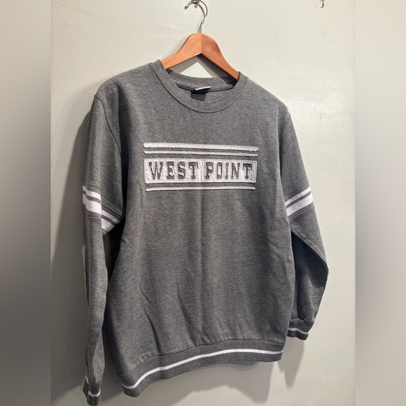 MV Sport Charcoal Gray West Point Sweatshirt collegiate casual crew neck small - Picture 11 of 11